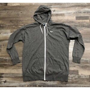 Nike Sportswear Womens Large Gray Full Zip Hoodie Sweatshirt